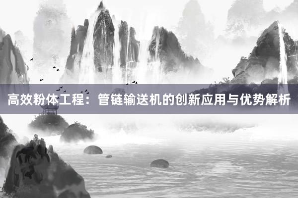 高效粉体工程：管链输送机的创新应用与优势解析